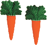 Large Carrot Sugar Shapes 90ct - 3 1/4"