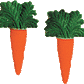 Edible Carrot Sugar Pop-Ons, Choose Small, Medium, or Large