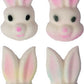 Edible Pastel Bunny Faces - Size: 2-1/4" - Bulk 96 pieces