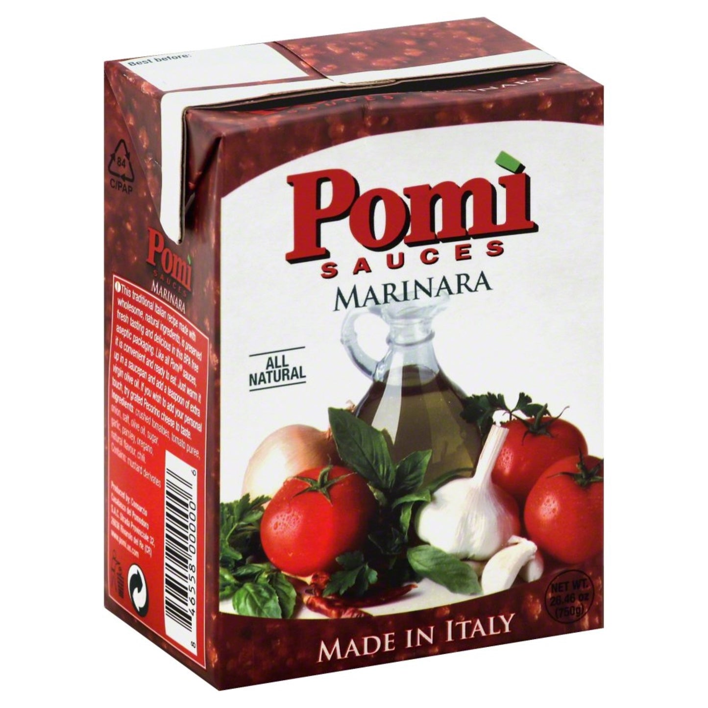 POMI, SAUCE MARINARA, 26.46 OZ, (Pack of 12)