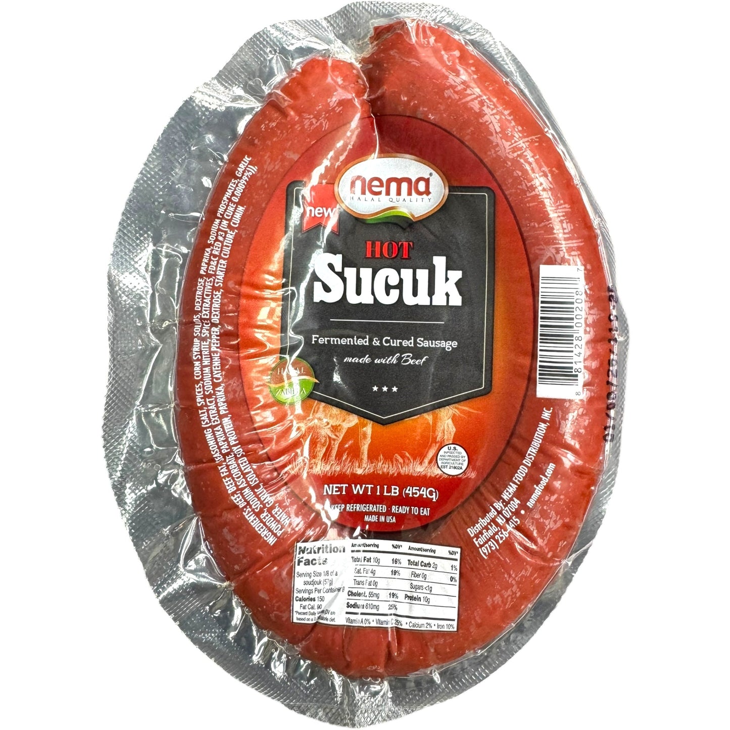 Nema Hot Sucuk 1Lb Spicy Turkish Sausage