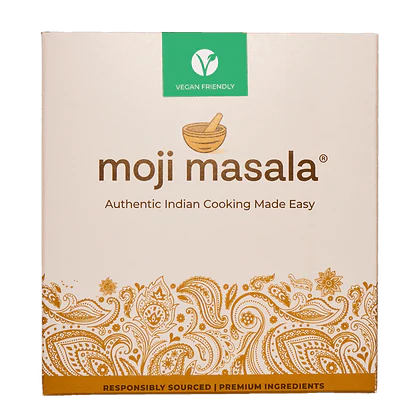 Vegan Indian Spice Gift Set – Spinach Curry, Cauliflower Curry & Potato Curry | 3 Plant-Based Dishes, Pre-Measured | moji masala®
