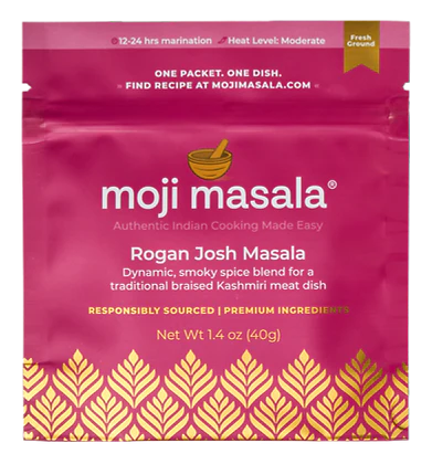 moji masala® Indian Curry Spice Set – Rogan Josh, Chicken Curry & Potato Curry | 3 Authentic Dishes, Pre-Measured