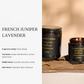 Glossy Black Glass Cups with Gold Foil Packaging Soy Wax Scented Candle, Eco-Friendly Low-Smoke Aromatherapy Home Fragrance Gift Decor