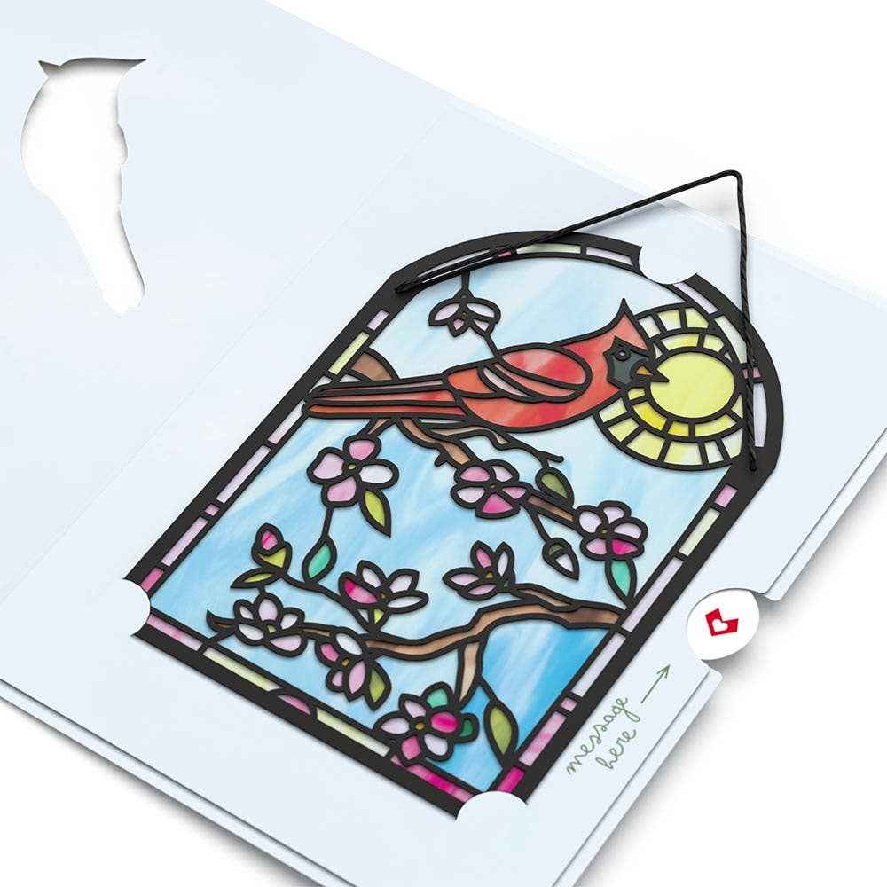 Sending Sunshine Cardinal 5"x7" Suncatcher Pop-Up Cards
