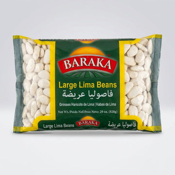 Baraka Large Lima Beans 29 oz - Premium White Butter Beans