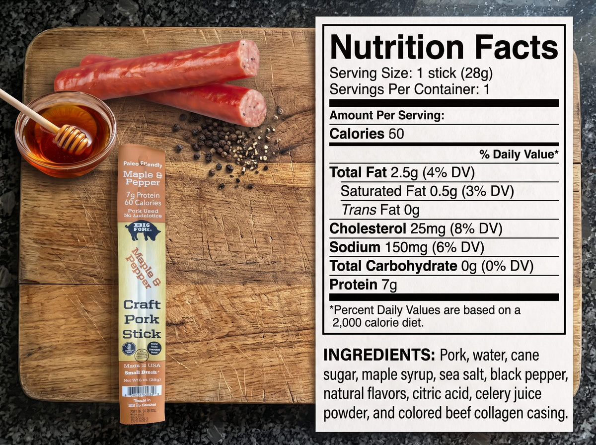 Craft Pork Snack Stick Sampler (3 sticks total)