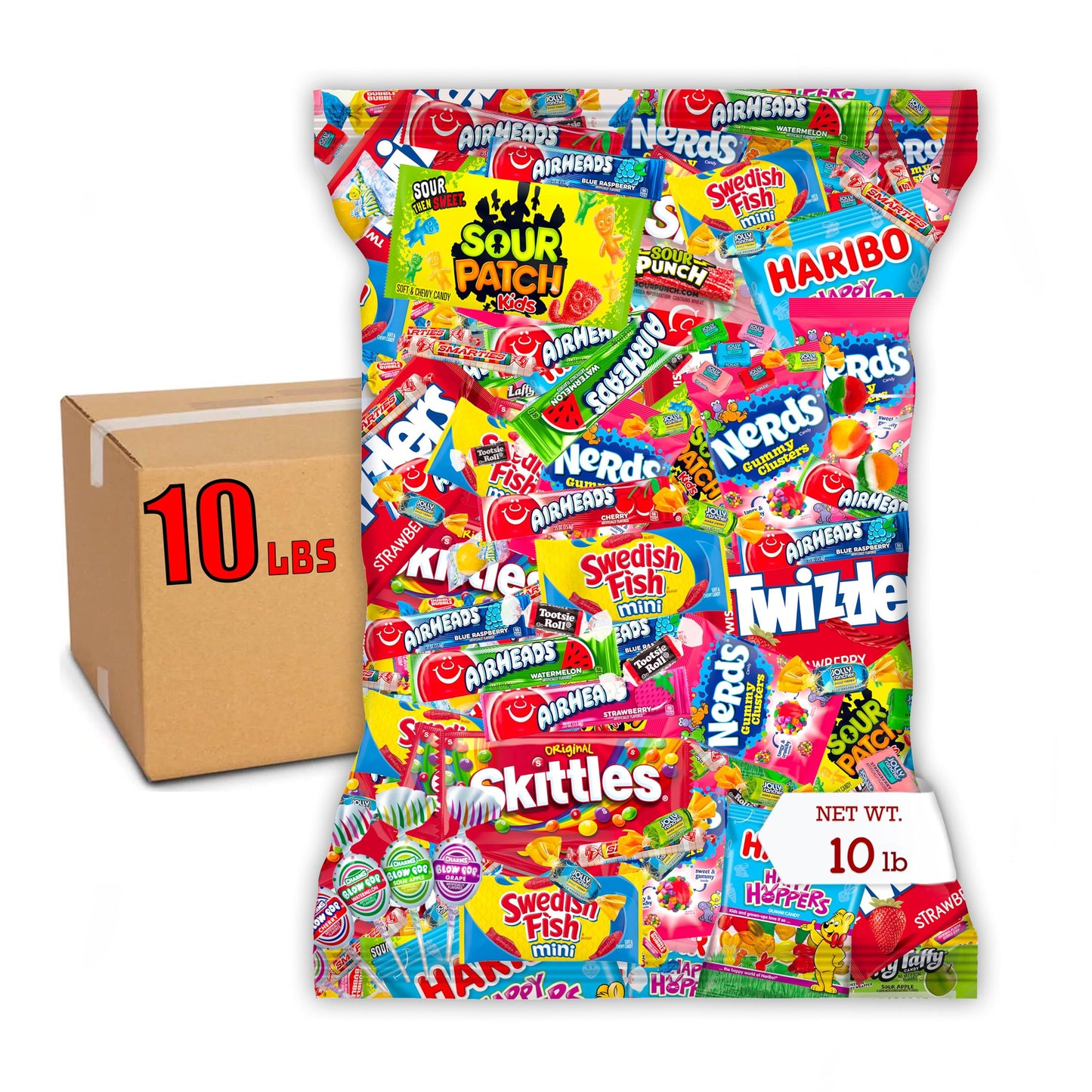 Bulk Candy Variety Pack - 10 lb Candy - Candy Bulk Individually Wrapped Candy- Halloween Candies - Trick Or Treat Candies - Piat