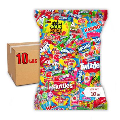 Bulk Candy Variety Pack - 10 lb Candy - Candy Bulk Individually Wrapped Candy- Halloween Candies - Trick Or Treat Candies - Piat