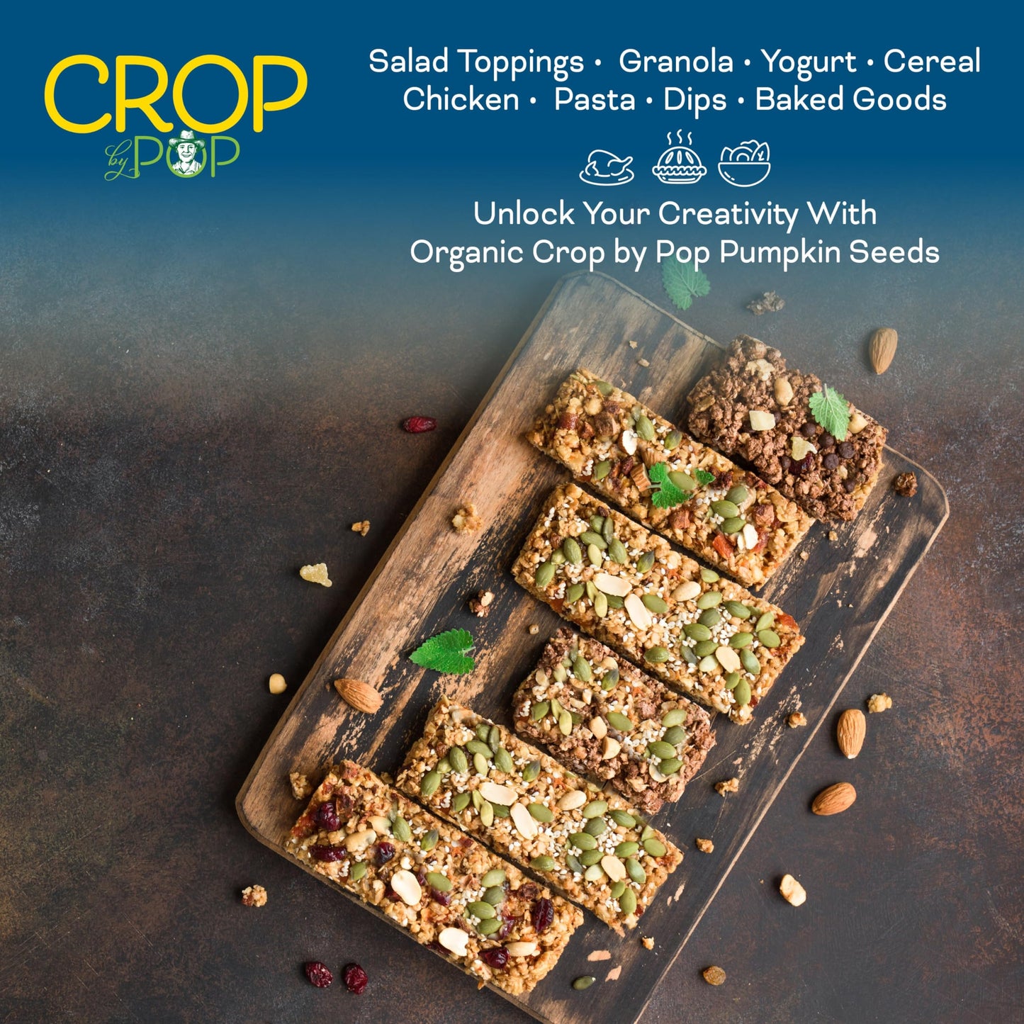 Crop By Pop - Organic Raw Pumpkin Seeds, (32 Oz - 2 Lb) Usda Organic & Non Gmo Certified - Plant Based, Vegan, Kosher