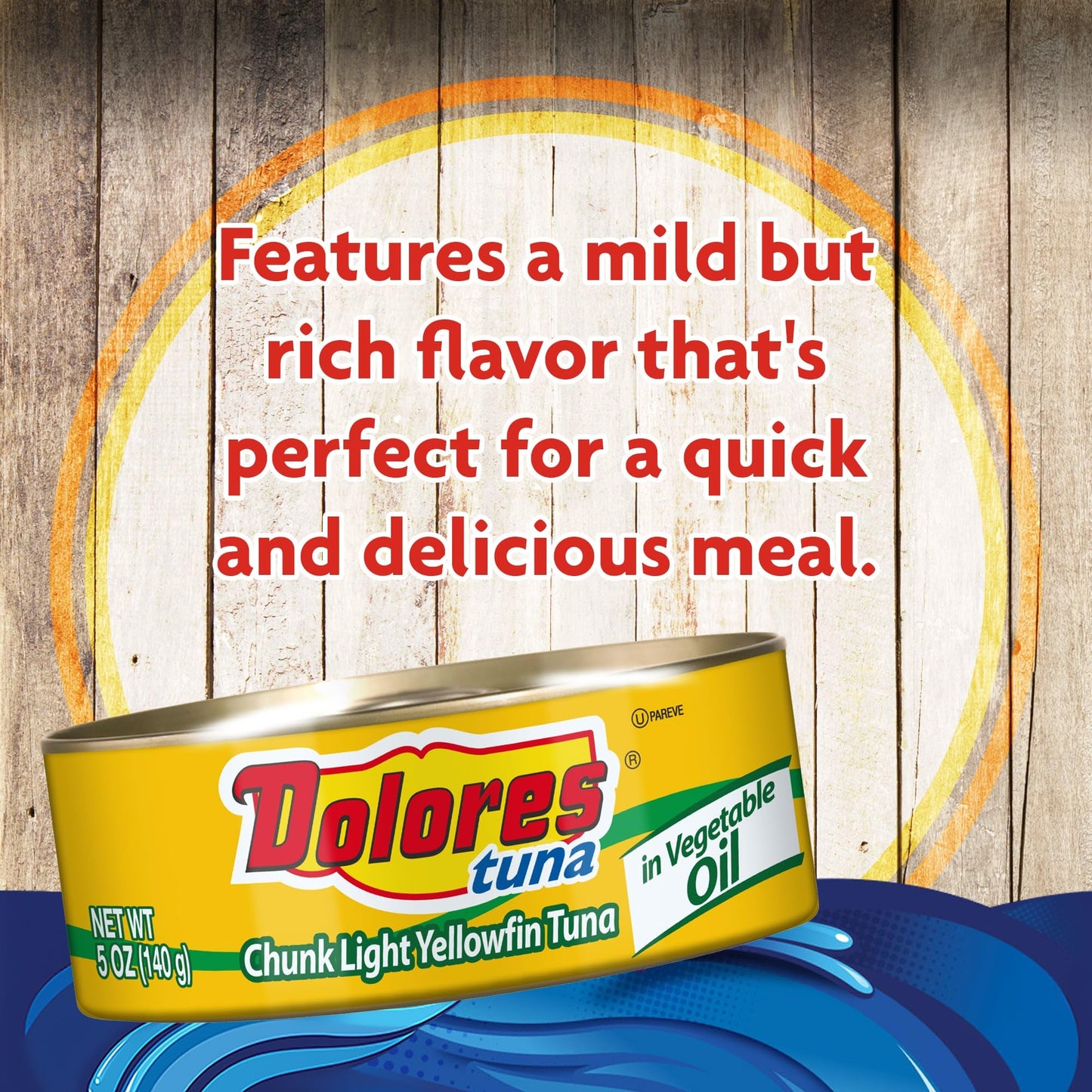 Dolores Chunk Light Yellowfin Tuna in Vegetable Oil, 5oz Canned, Pack of 1