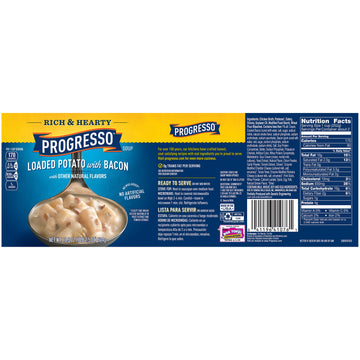 Progresso Loaded Potato Bacon Soup, Rich & Hearty Canned Soup, 18.5 Oz