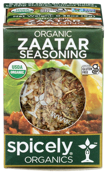 Spicely Organic Seasoning Zaatar W/Salt 0.35 Ounce ecoBox Certified Gluten Free