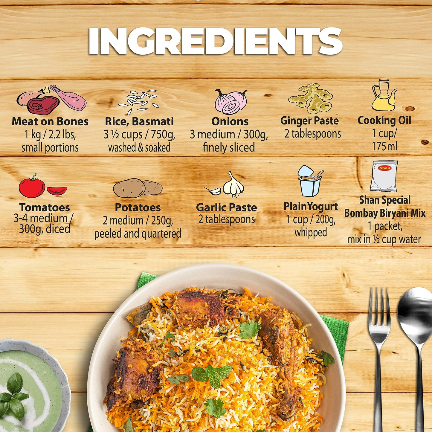 Shan - Special Bombay Biryani Seasoning Mix (60G) - Spice Packets For Spicy Meat Pilaf (Pack Of 6)