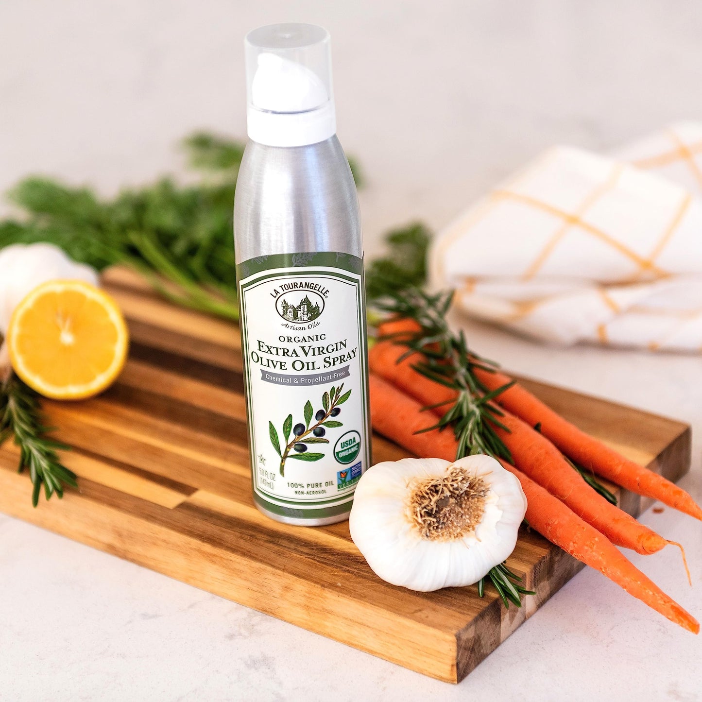 La Tourangelle Extra Virgin Olive Oil Spray, Cold-Pressed Extra Virgin, All-Natural, Artisanal, Great for Cooking, Sauteing, Gri