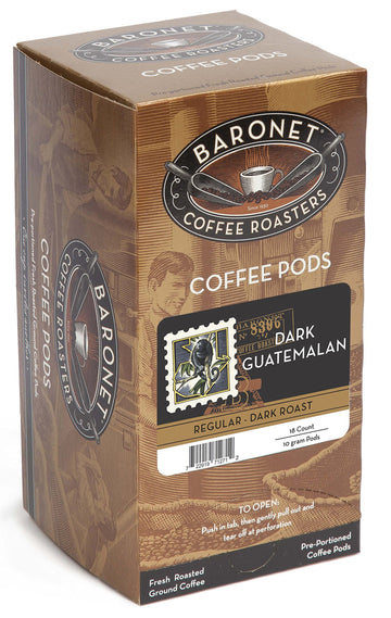 Baronet Coffee Pods, French Roast, Regular Strength, 54 Count, Compatible with Senseo