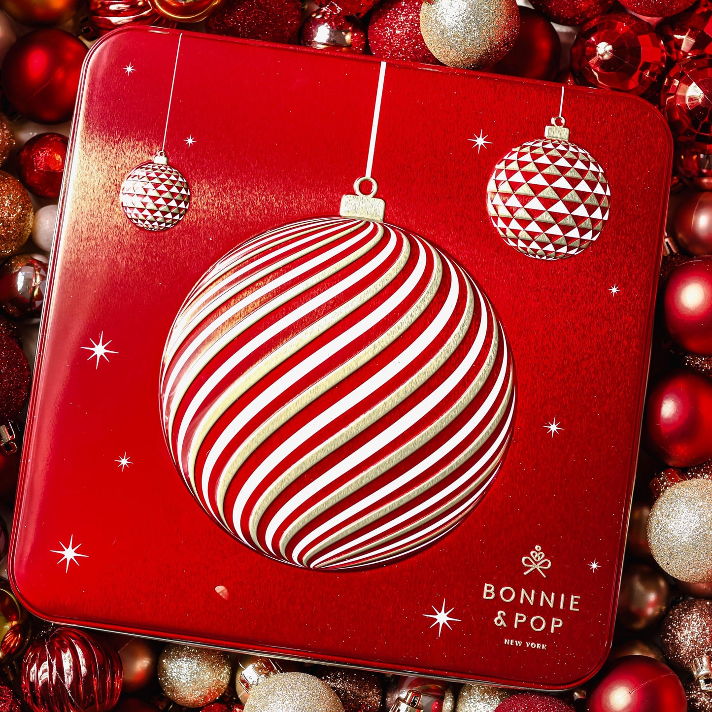 Holiday Gourmet Chocolate Candy Gift Basket with Keepsake Tray - Bonnie and Pop