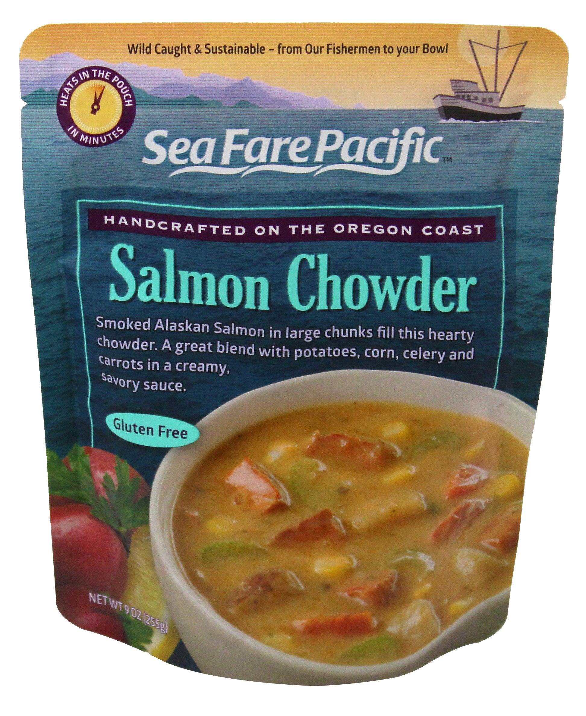 Sea Fare Pacific Smoked Salmon Chowder, 9 Ounce, Pack of 8