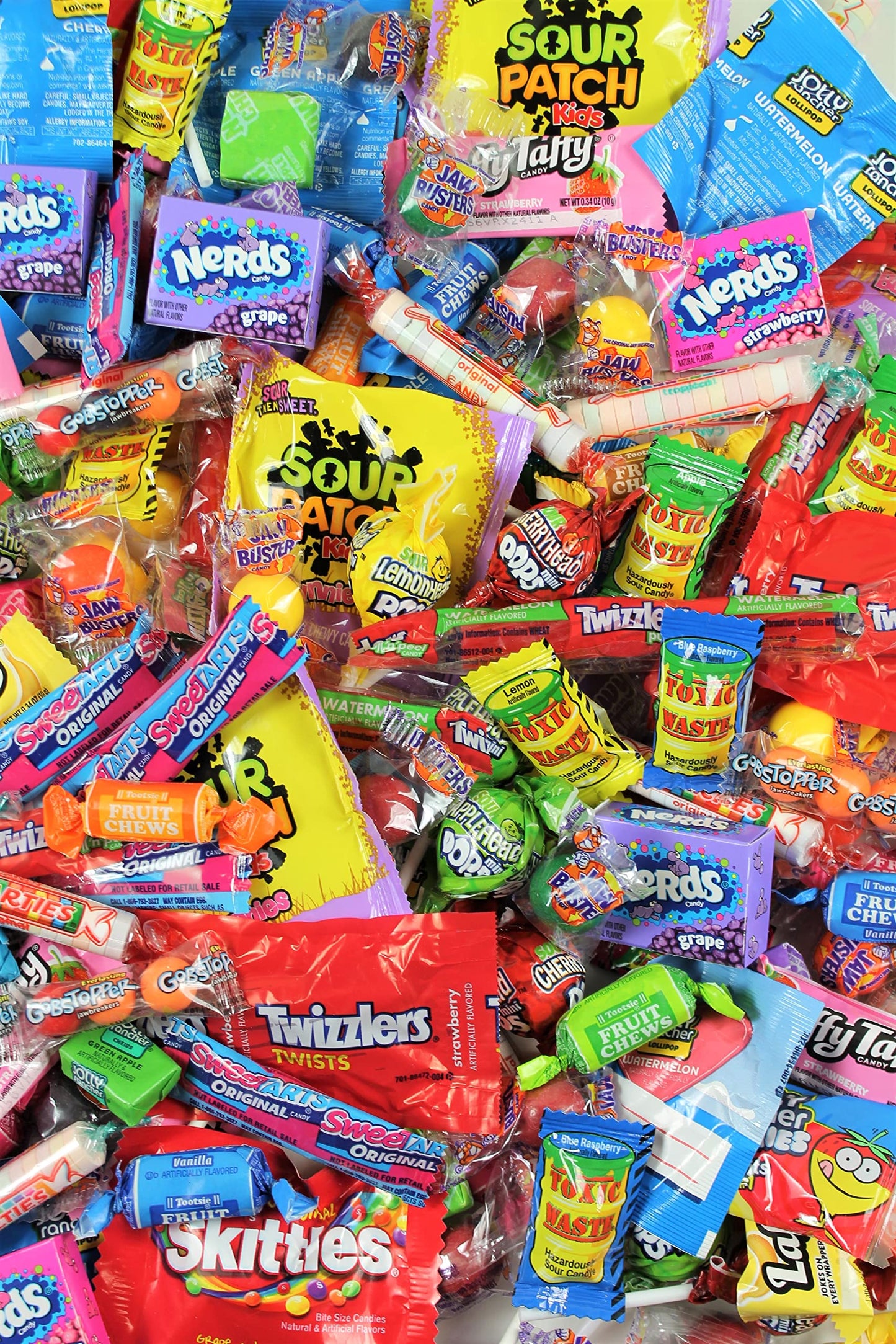 Ultimate Assorted Candy Party Mix - 12 Lb Bag - Fun Size Skittles, Sour Patch Candy, Nerds, Jolly Ranchers Lollipops, Fruit Chews, Smarties, & More - Mega Variety Bulk Candy Assortment - Individually Wrapped Candy - Candy Bulk – By Queen Jax