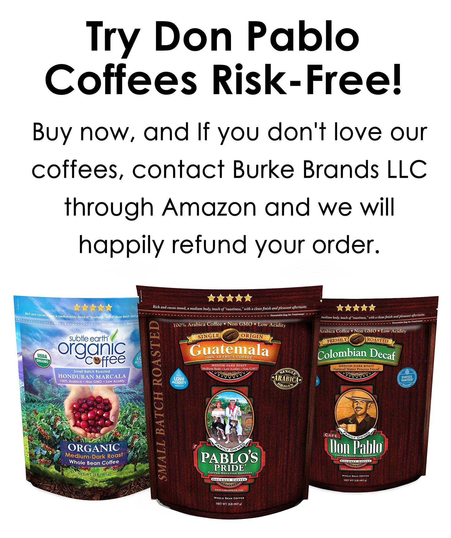 2Lb Pablo'S Pride Guatemala - Medium-Dark Roast - Whole Bean Arabica Coffee - Low Acidity - 2 Pound Bag