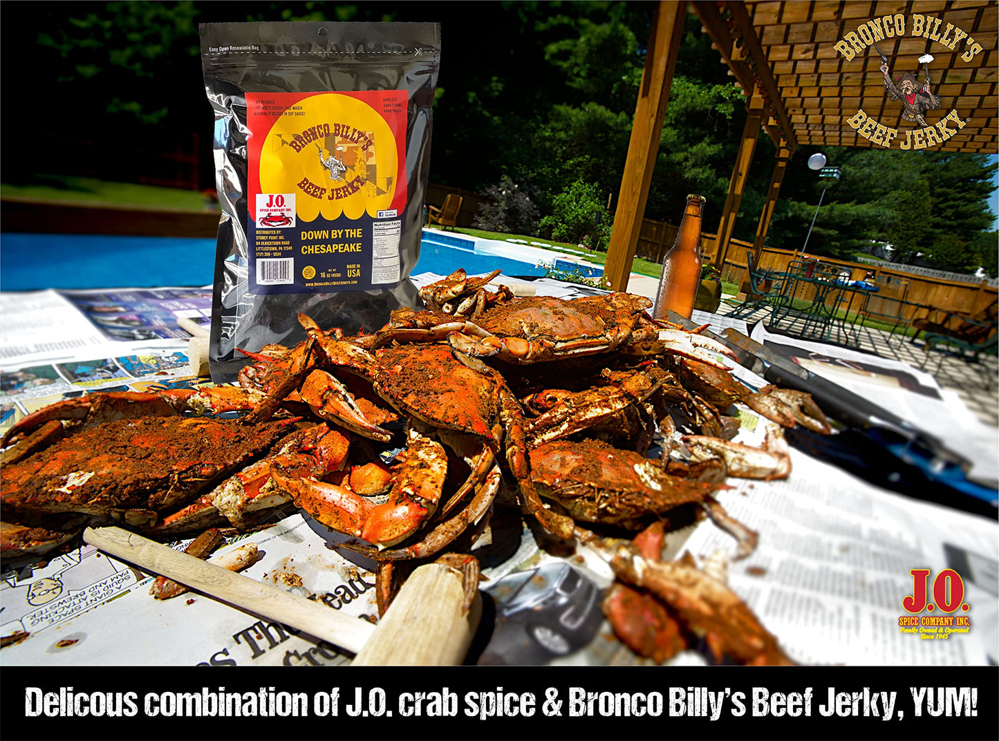 Bronco Billy'S Beef Jerky Down By The Chesapeake One Pound Resealable Bag