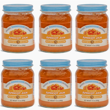 Nature's Hollow Apricot Jam: Sugar Free Jam and Preserves, Low Cal, Non GMO, Keto Jam, Vegan, Gluten Free, and Diabetic Friendly