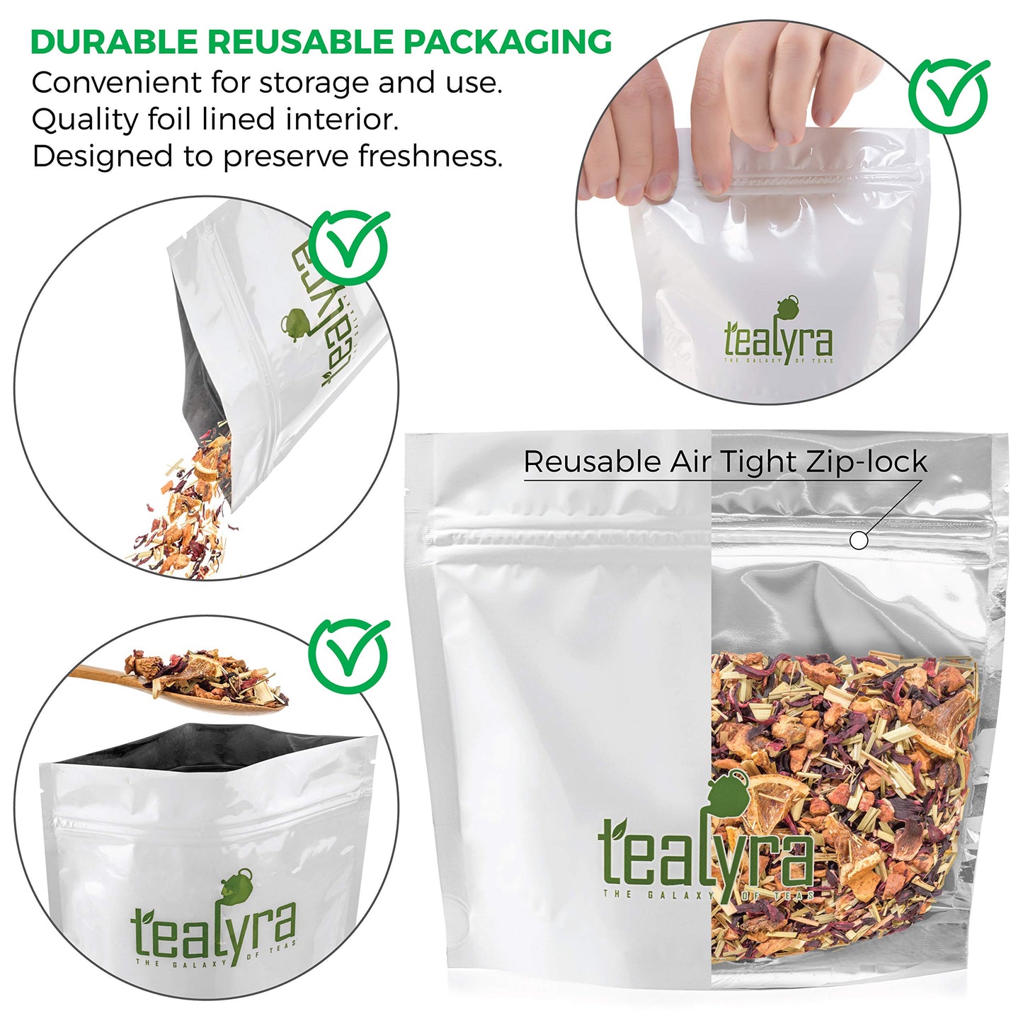 Tealyra Herbal Loose Leaf Tea - Strawberry Orange Sunrise - 4 oz - All Natural, Low Caffeine, Rich in Vitamins and Antioxidants