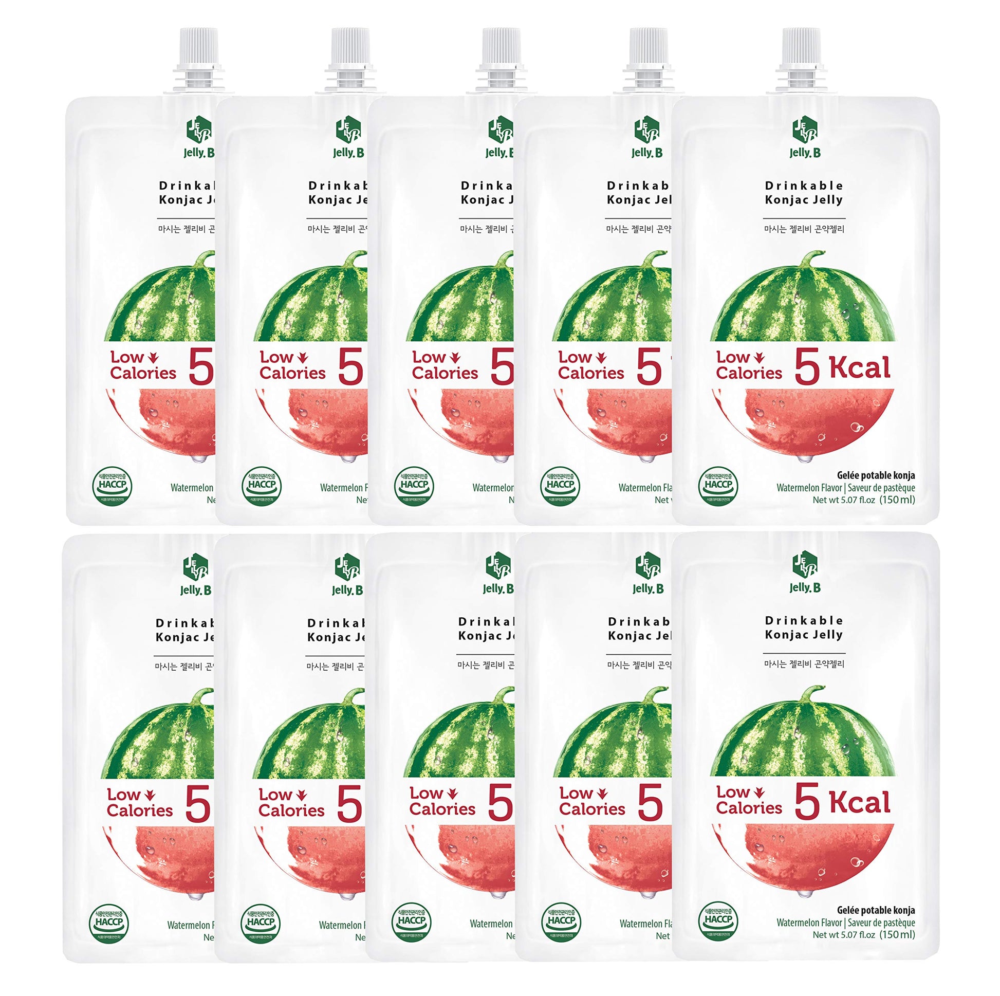 Jelly B Drinkable Konjac Jelly (10 Packs Of 150Ml) - Healthy And Natural Weight Loss Diet Supplement Foods, 0 Gram Sugar, Low Ca