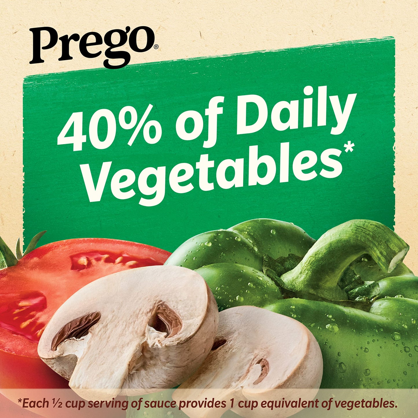 Prego Chunky Mushroom And Green Pepper Pasta Sauce, 23.75 Oz Jar (Case Of 6)