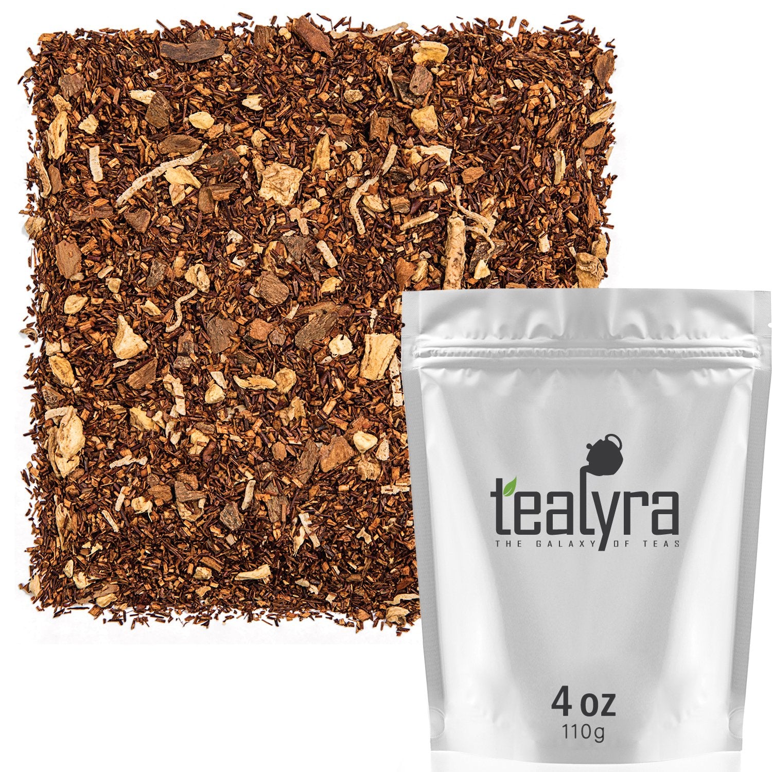 Tealyra Rooibos Coconut Vanilla Chai Herbal Loose Leaf Tea - Caffeine-Free - 110g (4 oz)