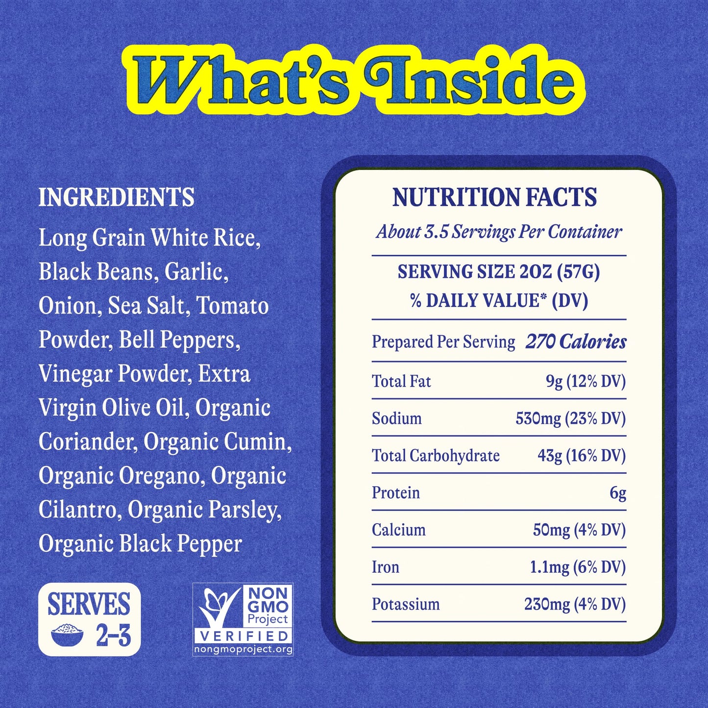 Loisa Rice & Black Beans, Premium Latin Rice & Beans, Non-Gmo, No Msg, No Artificial Flavors, No Artificial Colors, Organic Spic