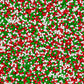 Christmas Nonpareils Sprinkles for Cake Decorating,130g White Red and Green Mini Pearls Mix,Edible Sugar Holiday sprinkle for Cu