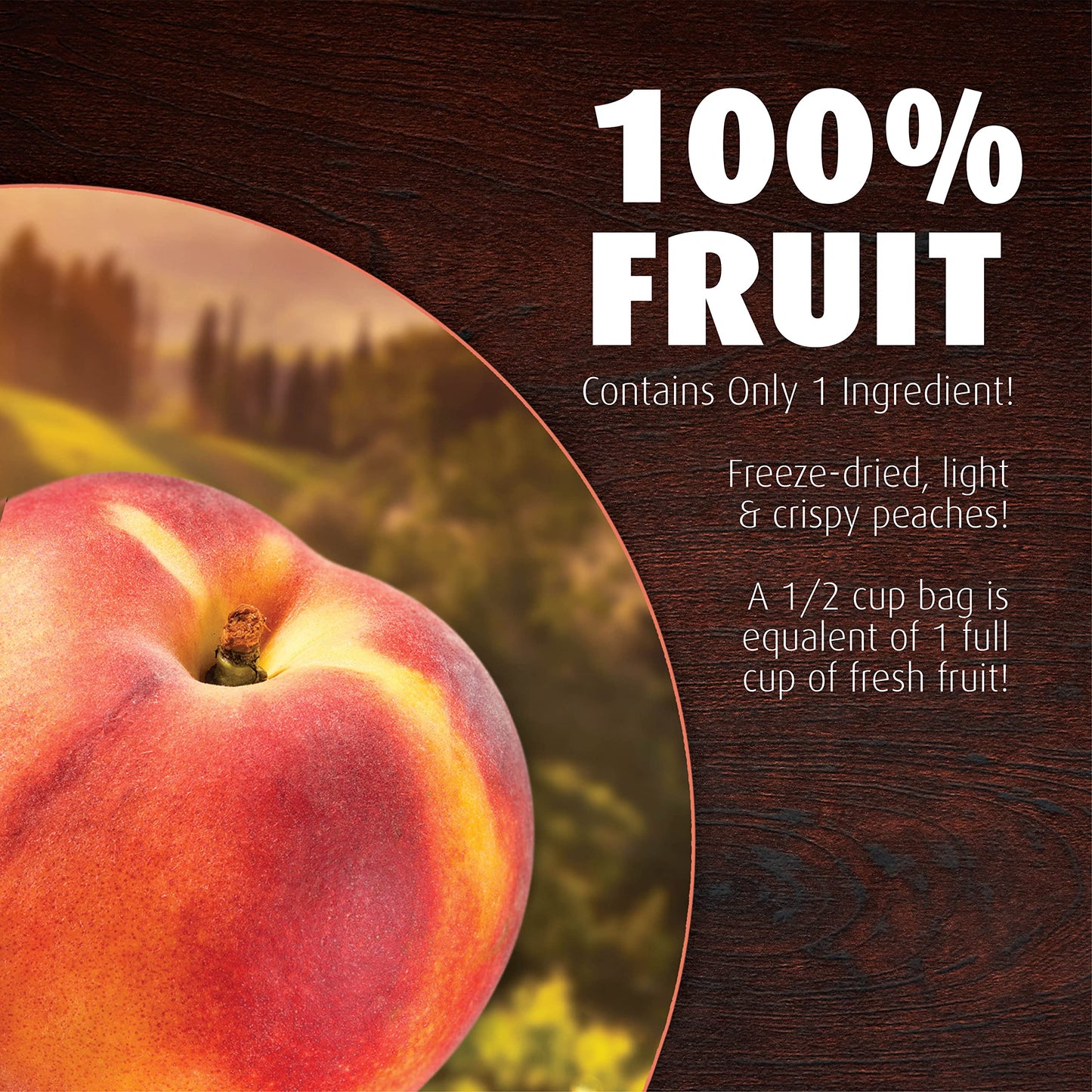 Brothers-ALL-Natural Fruit Crisps  Yellow Peach  0.28-Ounce Bags (Pack of 24)
