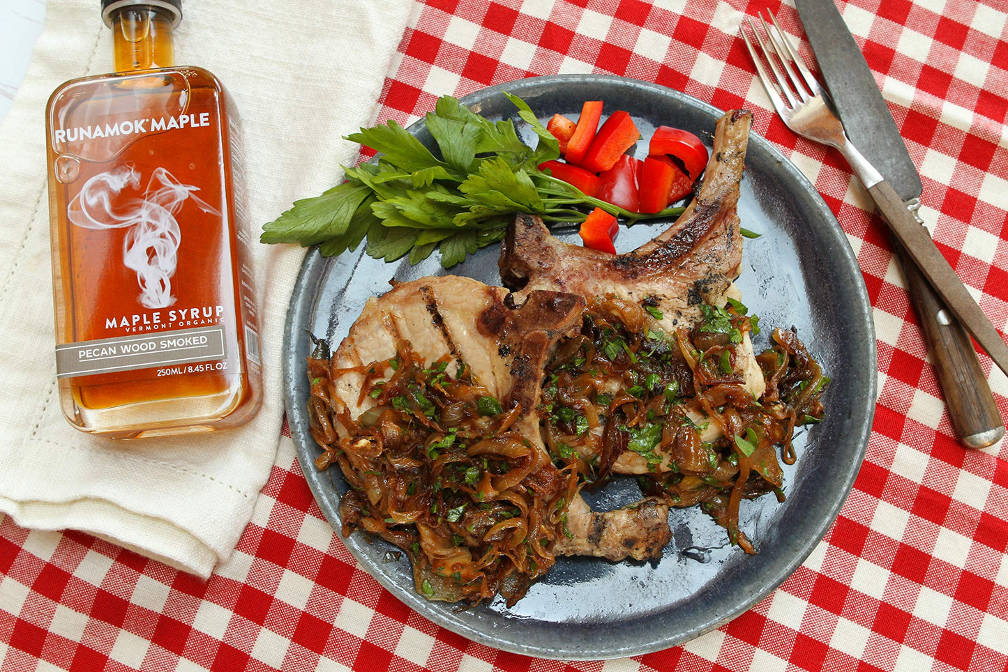 Runamok Organic Pecan Wood Smoked Maple Syrup - 8.45 Fl Oz - Authentic Vermont Flavor - Brown