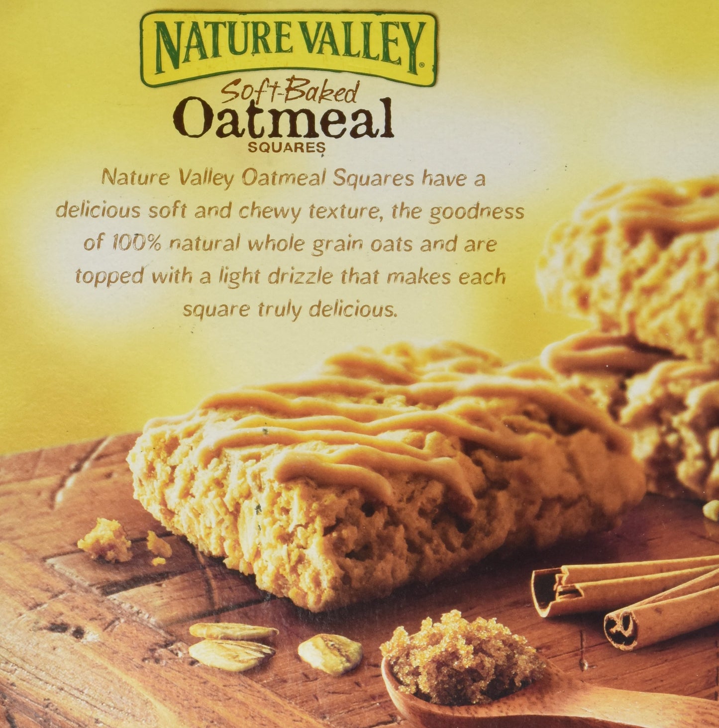 Nature Valley, Soft Baked Oatmeal Squares, Cinnamon Brown Sugar, 7.44Oz Box (Pack Of 4)