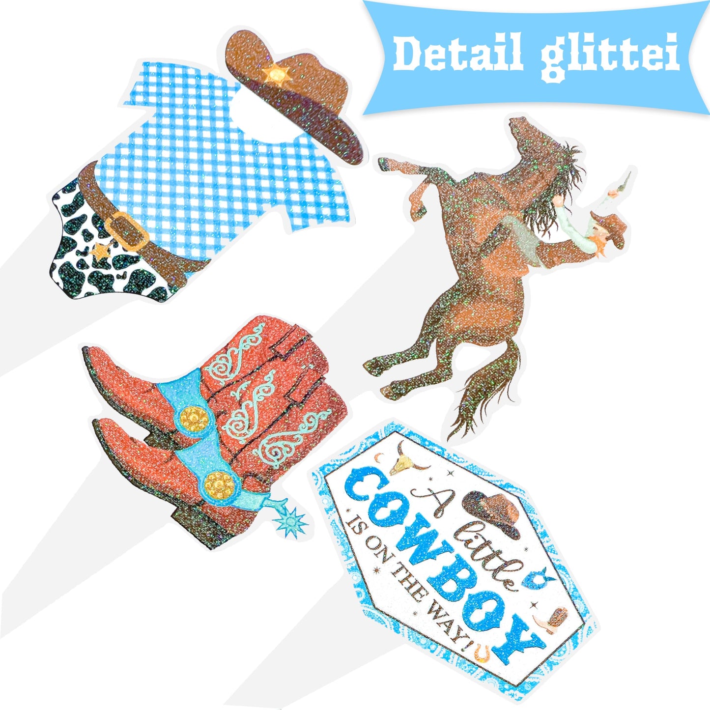 48Pcs Cowboy Baby Shower Cupcake Toppers Western Theme Cupcake Toppers Cowboy Cake Decoration For Kids Cowboy Birthdays Party Ba