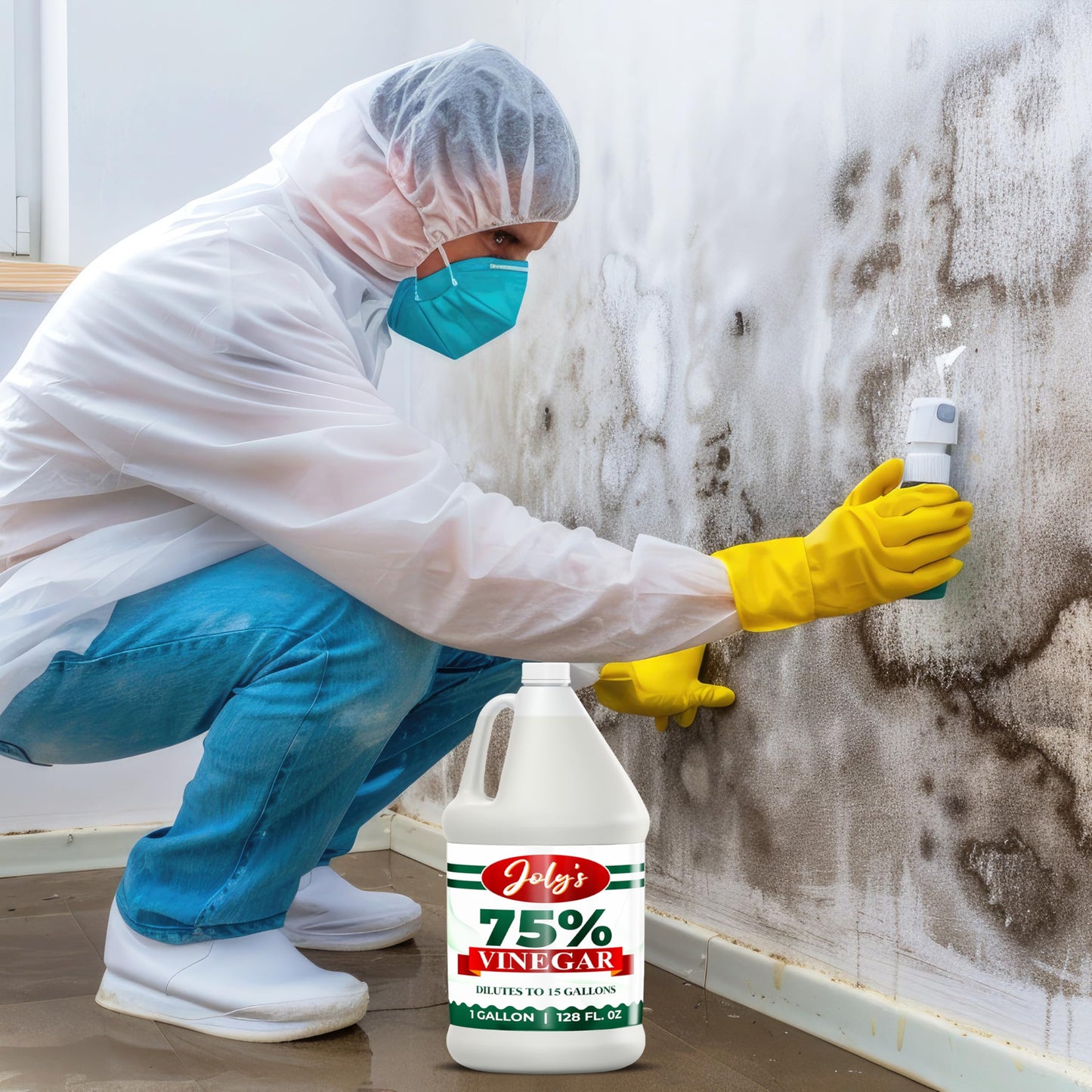 Jolys 75% Vinegar Extra Strong - All Natural Multipurpose Cleaner - 1 Gallon (128 Fl Oz)
