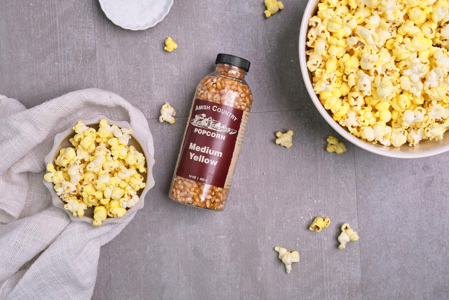 Amish Country Popcorn | 14 Oz Bottle | Medium Yellow Popcorn Kernels | Old Fashioned, Non-Gmo And Gluten Free (14 Oz Bottle)