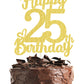 25 Birthday Cake Toppers-Gold Glitter, 25Th Cake Topper For Men,25 Cake Topper For Women, 25Th Birthday Decorations,25Th Birthda