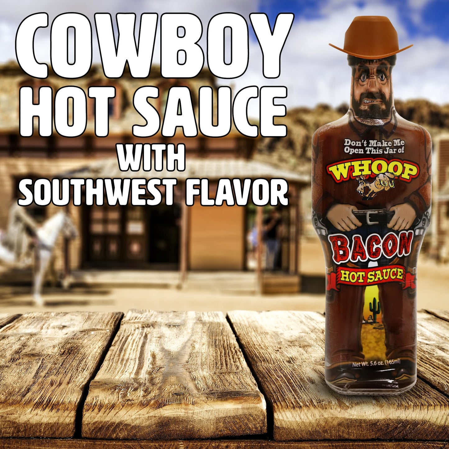 WHOOP ASS Hot Sauce - Bacon Flavor, 5.6 Ounce (Pack of 1)