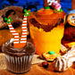 Whaline Halloween Cupcake Toppers Witch Boot Paper Cupcake Decorations For Cupcake Dish Decoration Party Supplies, 30 Pack