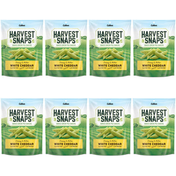 Harvest Snaps Veggie Chips (White Cheddar Snack Crisps) | Powered By Plant Protein, Gluten Free, Non-Gmo Baked Vegetable Crisps