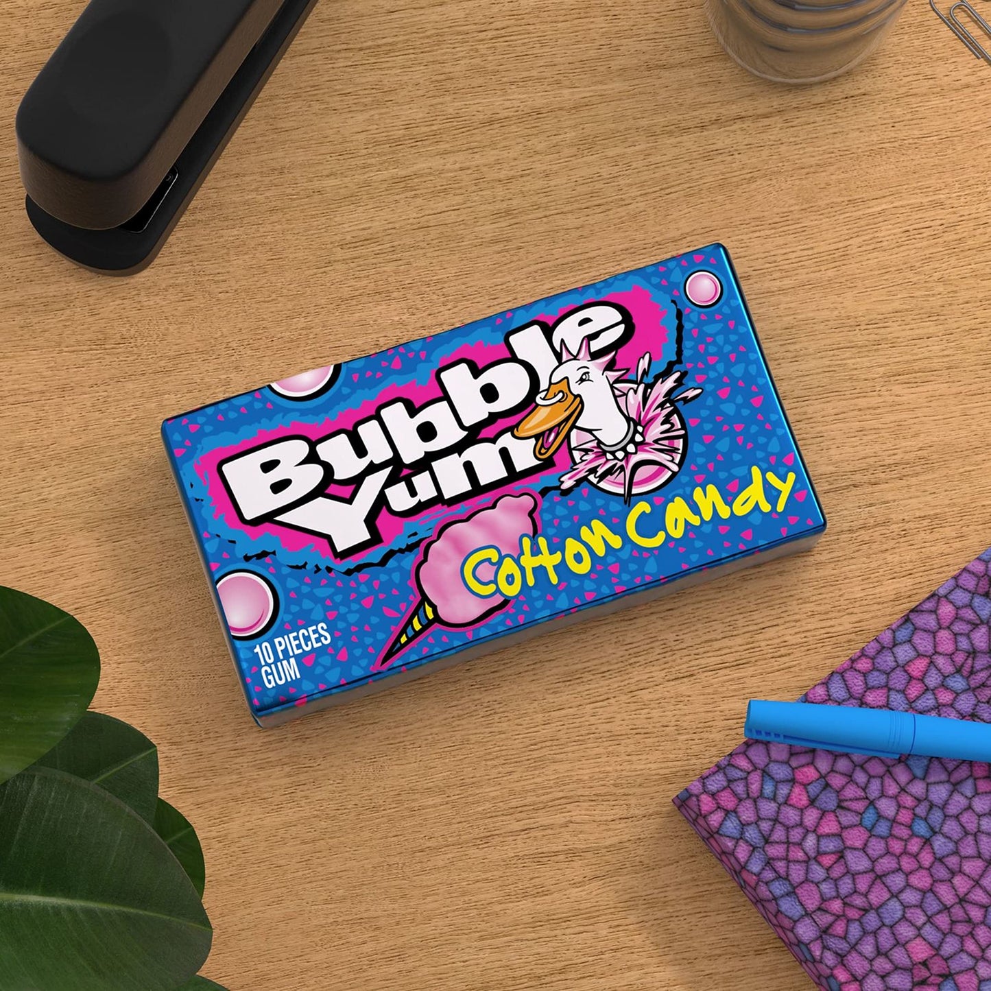 Bubble Yum Cotton Candy Chewy, Bubble Gum Packs, 2.82 Oz (12 Count, 10 Pieces)