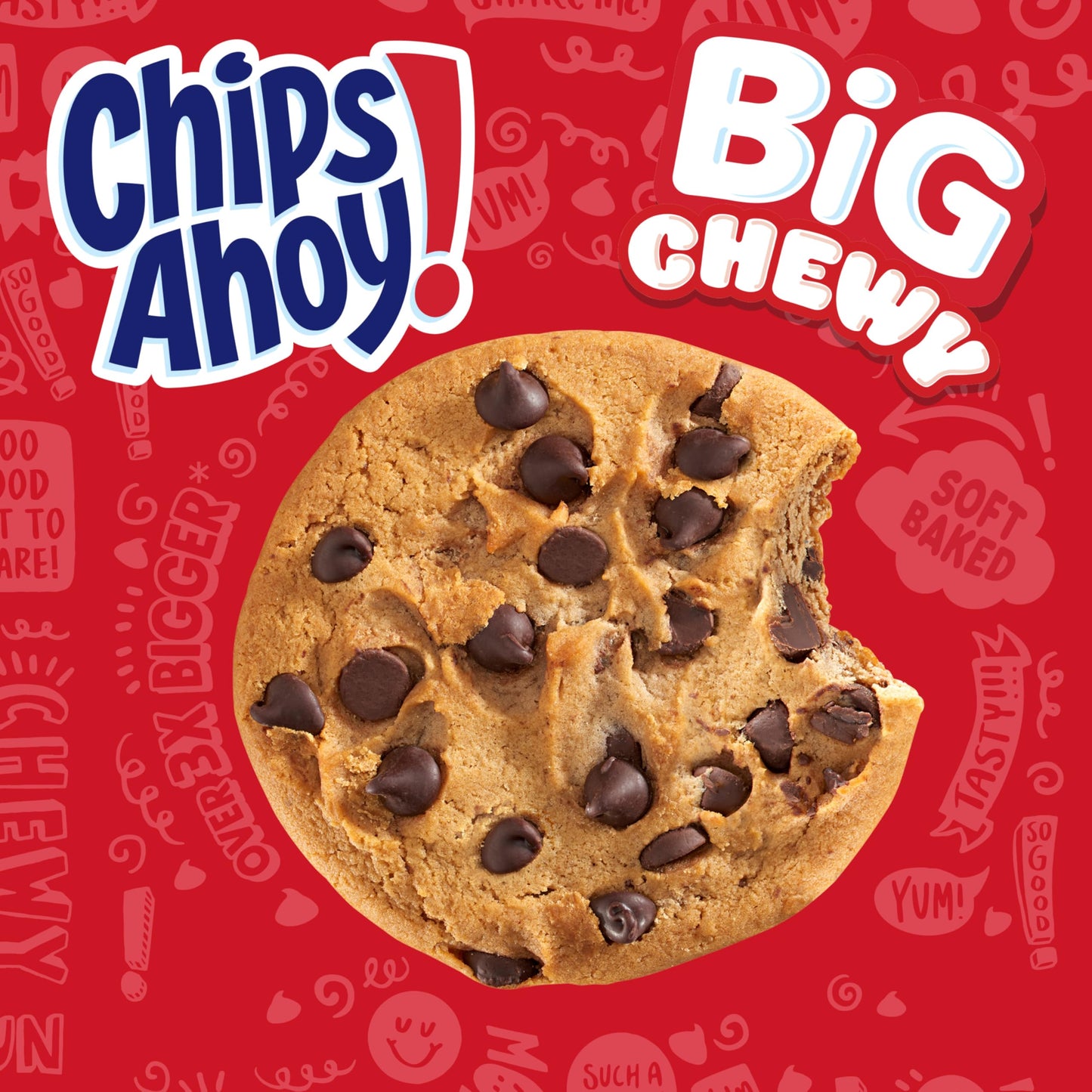 CHIPS AHOY! Big Chewy Chocolate Chip Cookies, 14 Snack Packs, Large Size