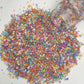 Sentovac Rainbow Diamonds Crystal Sprinkles | Edible Cake Cupcake Sprinkles 1 Bottle 3.53Oz/ 100G | For Wedding Party Baking Cup