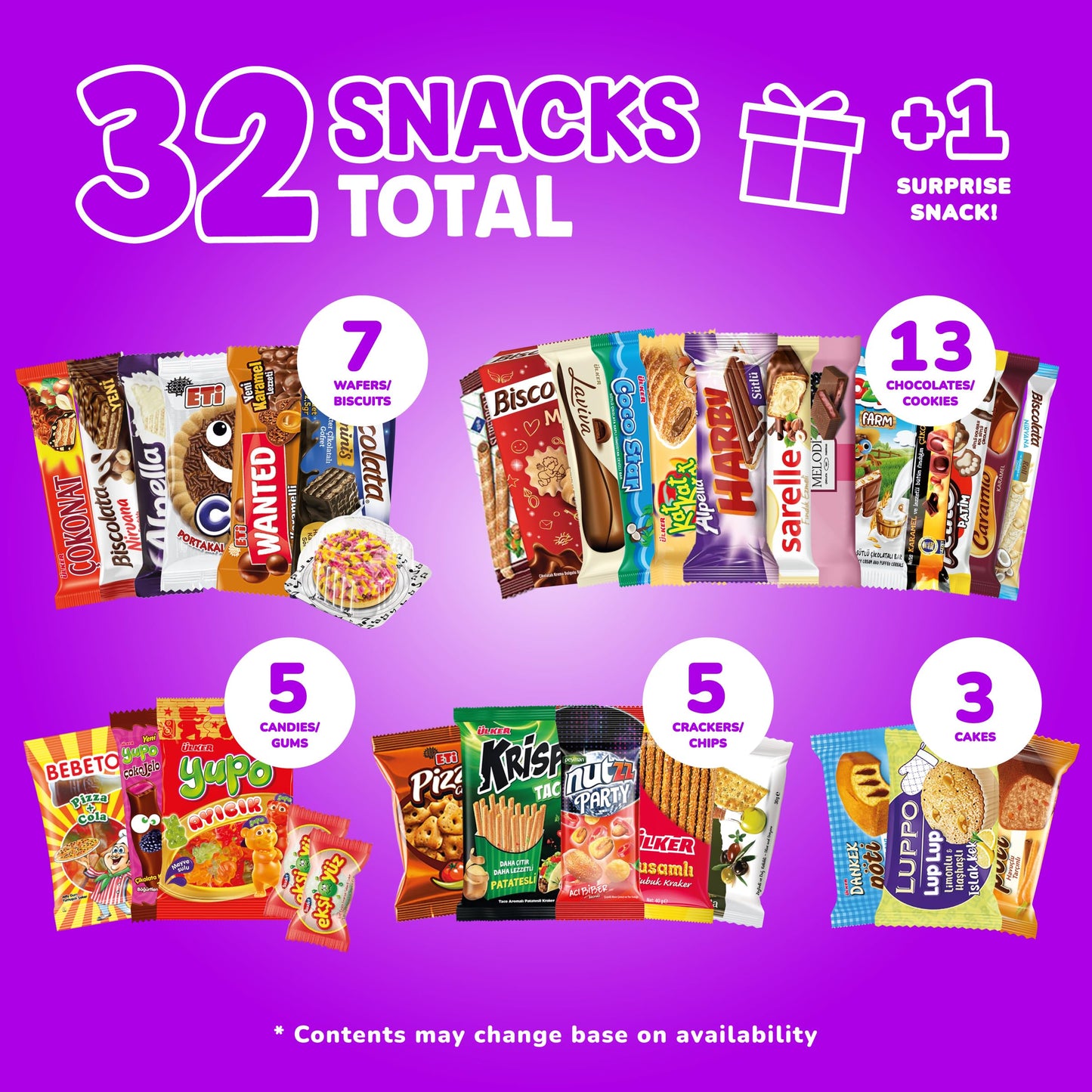 Mega International Snack Box | Premium Exotic Foreign Snacks | Unique Snack Food Gifts Included | Try Extraordinary Turkish Snac