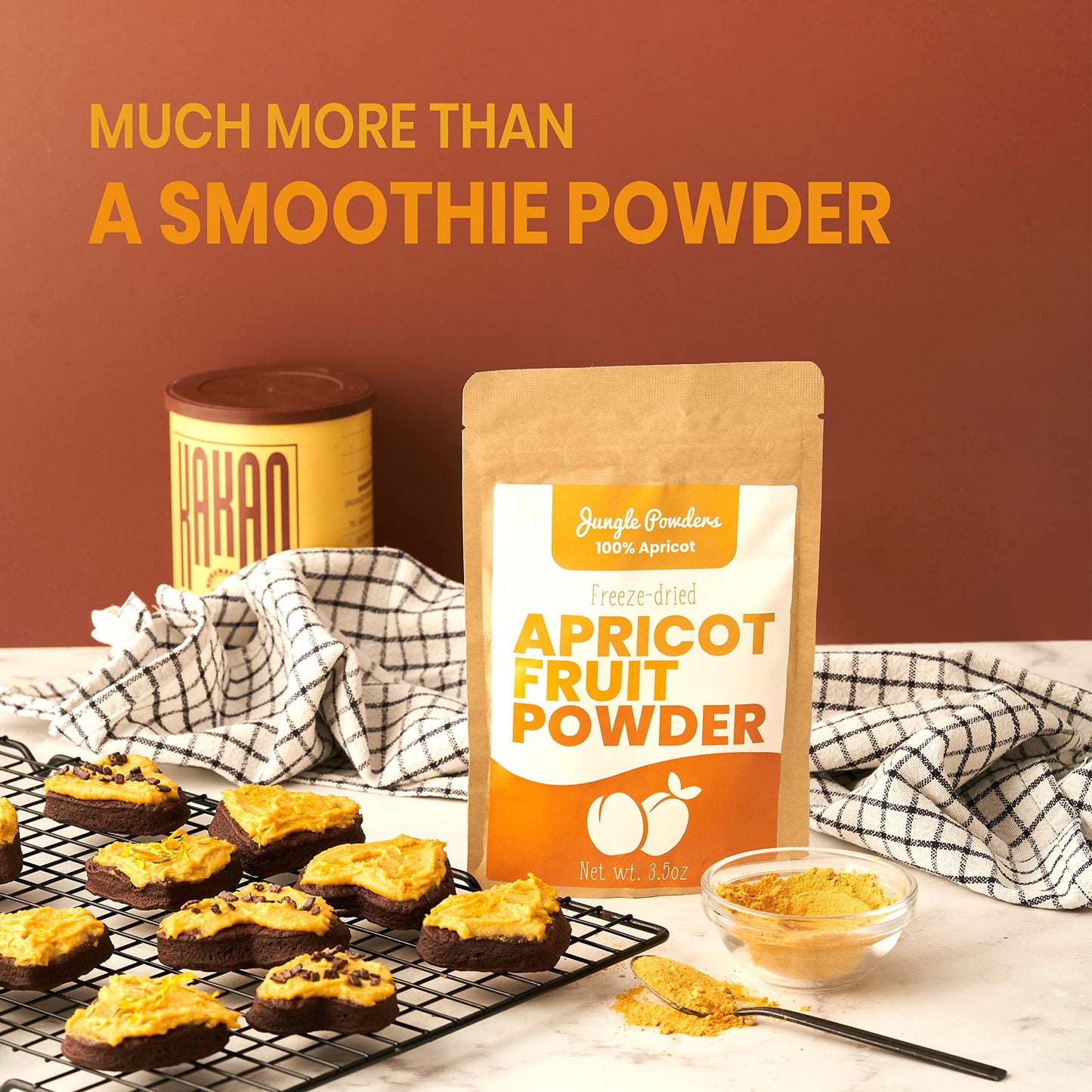 Jungle Powders Apricot Powder 3.5 Ounce Powdered Freeze Dried Apricot Fruit Smoothie No Sugar Added Additive And Filler Free Deh