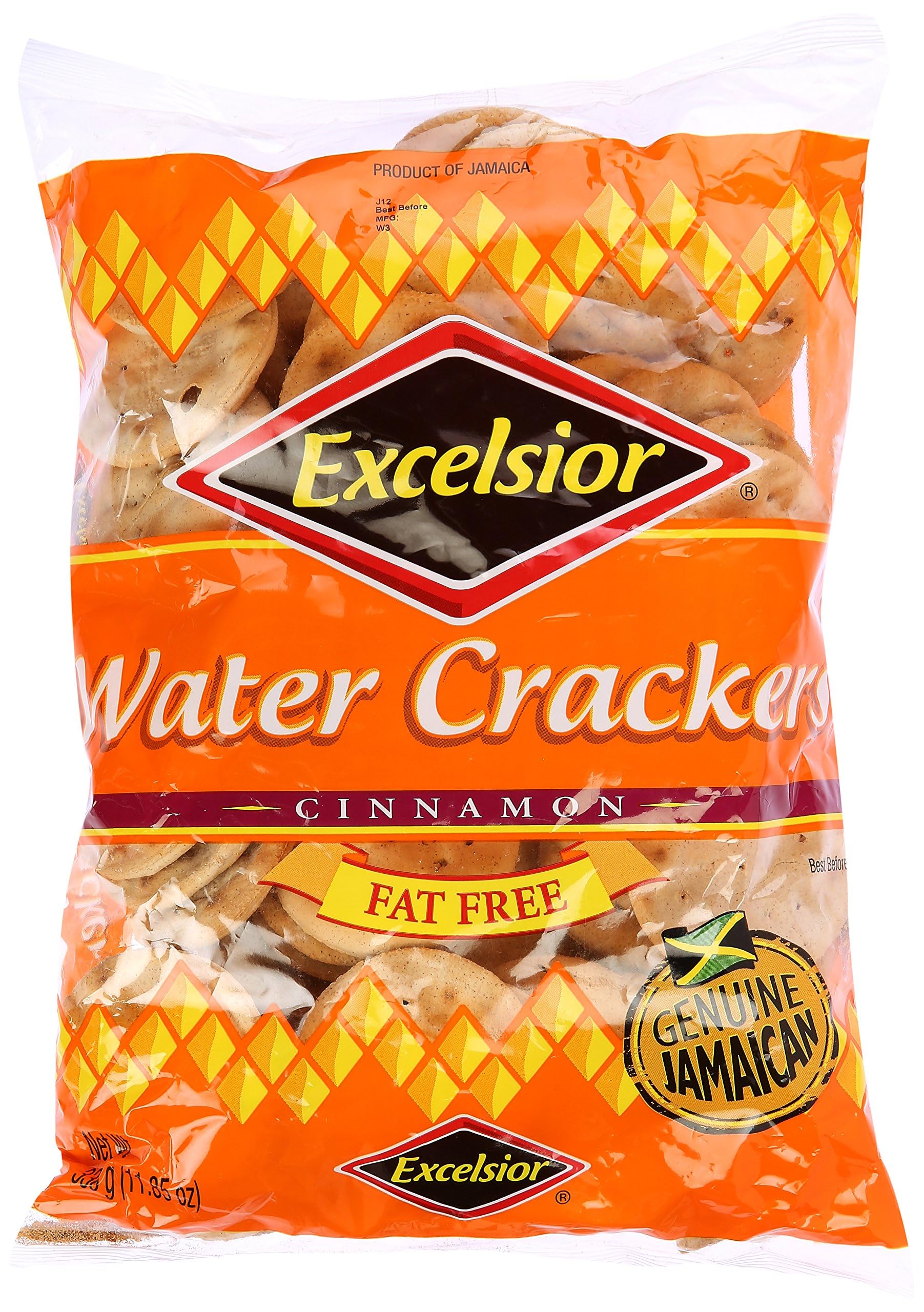 EXCELSIOR Water Crackers, Fat Free, Cinnamon, 11.85 oz, Packaging May Vary