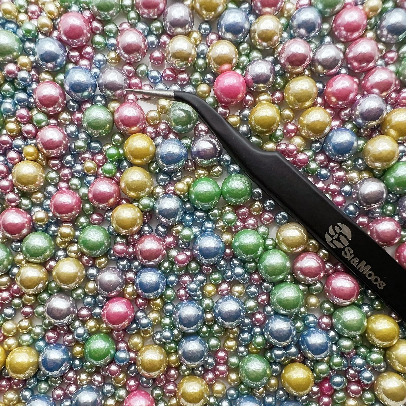 Rose Gold Green And Purple Sprinkles 4.93 Oz Cake Decorating Edible Pearls Pearl Sprinkles For Cake Decorating Sugar Pearls For