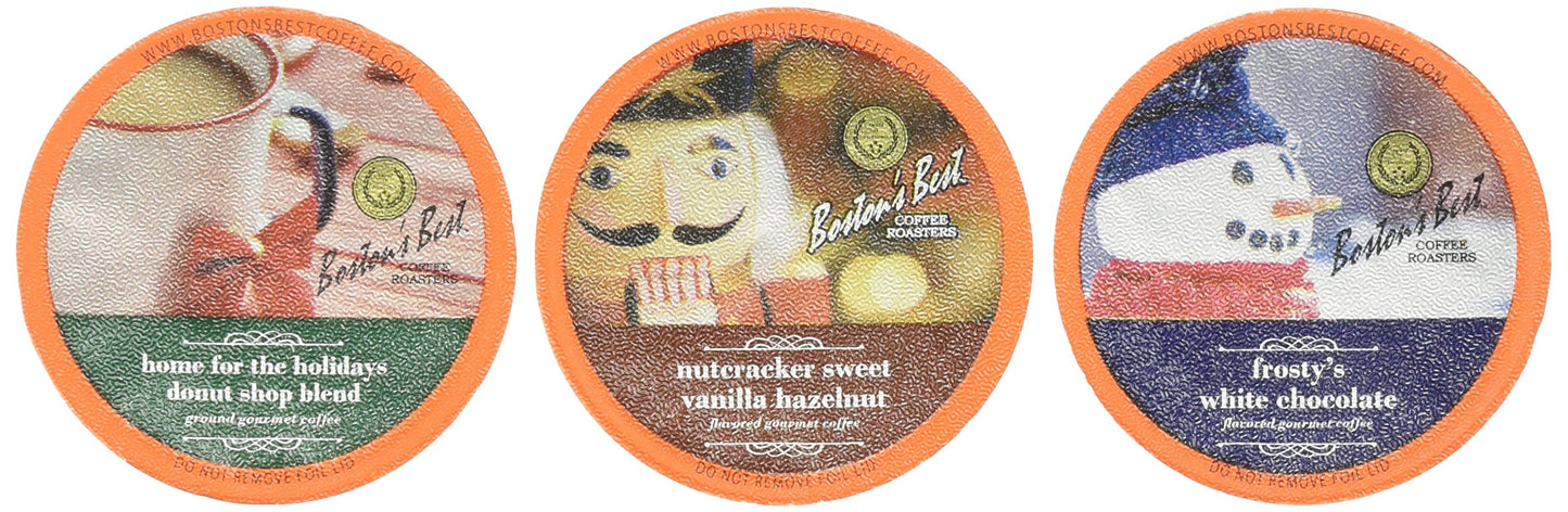Bostons Best Single Serve Coffee, Holiday Assortment, 80 Count